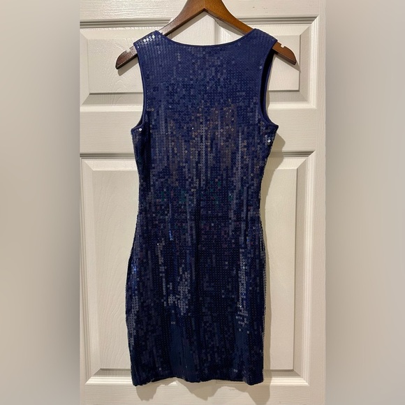 ROBERT RODRIGUEZ Size S Dark Blue Sequin Dress R $395 - Picture 3 of 10